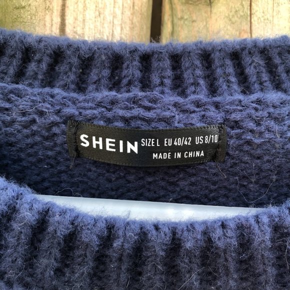 Shein Striped Pullover Sweater Size L NWOT - Picture 2 of 4